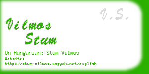 vilmos stum business card